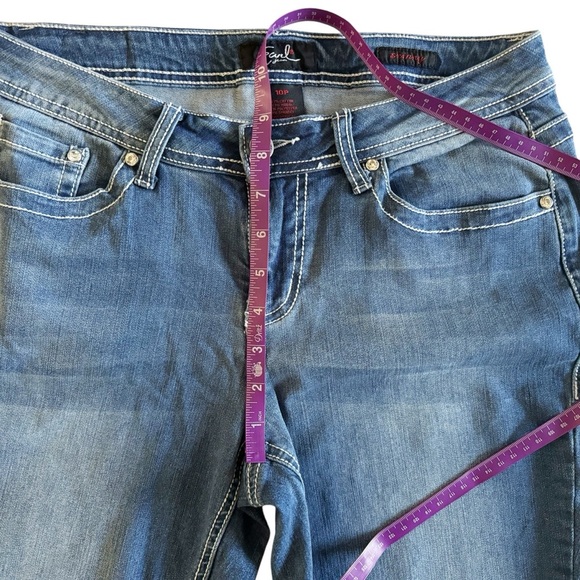 Earl Jean women’s jeans skinny mid rise 10P size 10 embellished pockets S554 - Picture 6 of 9